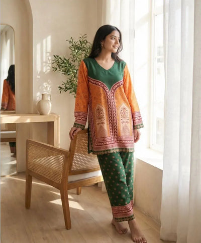 Elegant Rayon Cord Set - Premium Digital Print Festive Wear for Women