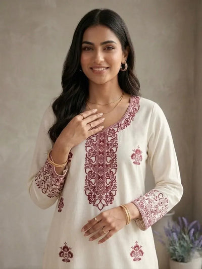 Elegant Rayon Cotton Co-ord Set - Embroidered Festive Wear for Women