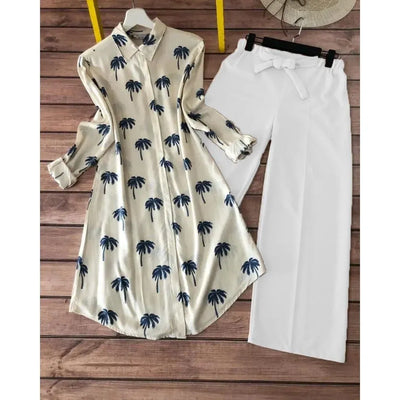 Elegant Rayon Kurti Palazzo Set - Festive Prep Special
