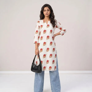 Elegant Rayon Straight Kurti - Comfortable Festive Prep Wear
