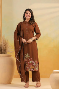 Elegant Rayon Suit with Dupatta - Festive Wear for Women