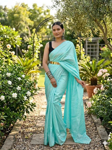 Elegant Ready to Wear Chiffon Saree - 1-Minute Pre-Stitched Festive Wear for Women