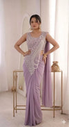 Elegant Ready to Wear Georgette Saree with Designer Blouse