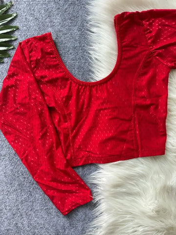 Elegant Readymade Blouse - Stretchable Cotton Festive Wear
