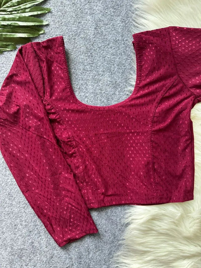 Elegant Readymade Blouse - Stretchable Cotton Festive Wear