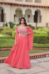 Elegant Readymade Lehenga Choli with Koti - Festive Beads Work