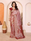 Elegant Red Cotton Saree - Jacquard Zari Weaving