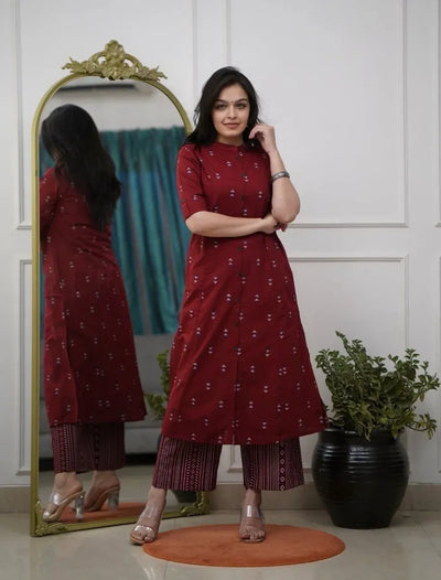 Elegant Reyon Suit Set - Stunning Foil Work Design for Women