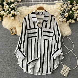Premium Digital Print Reyon Collar Top with Full Sleeves for Women