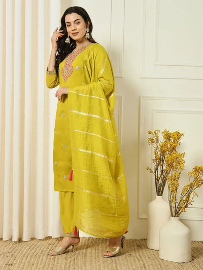 Elegant Roman Silk Kurti Set - Embroidered Festive Wear for Women