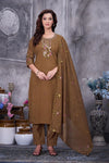 Elegant Roman Silk Kurti Set - Multi Embroidery & Hand Work for Women