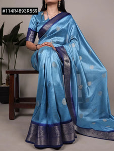 Elegant Rumali Silk Saree - Zari Work for Festive Wear