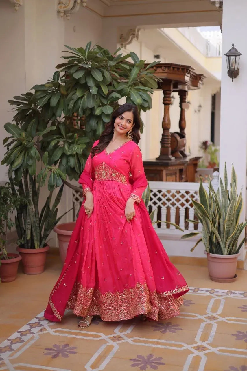 Gown with Dupatta Set
