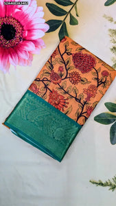 Elegant Semi Crepe Mysore Silk Saree - Kalamkari Printed