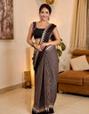 Elegant Semi Gajji Silk Saree - Ajrakh Print with Rich Pallu for Women