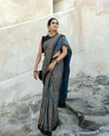 Elegant Semi Gajji Silk Saree - Soft Ajrakh Print for Party Wear