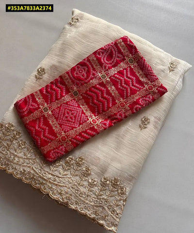 Elegant Sequence Saree - Intricate Embroidery & Cut Work for Festive Wear