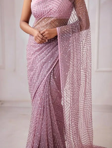 Elegant Sequin Saree - Heavy Full Work for Party & Festive Wear