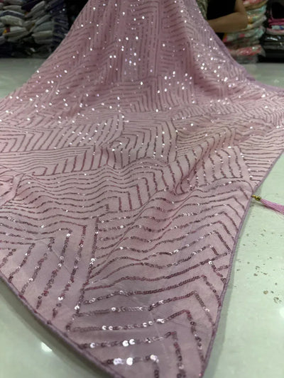 Elegant Sequin Saree - Heavy Full Work for Party & Festive Wear