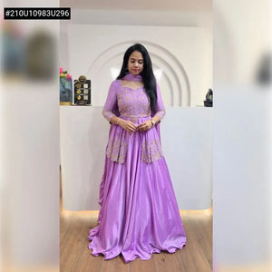 Elegant Sequins Lehenga Choli - Soft Chinon for Festive Wear