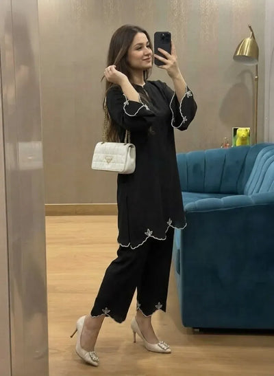 Elegant Short Kurta Set in Rayon for Women's Festive Wear