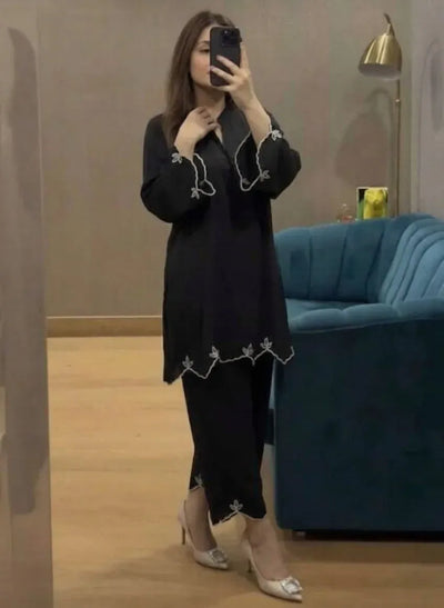 Elegant Short Kurta Set in Rayon for Women's Festive Wear
