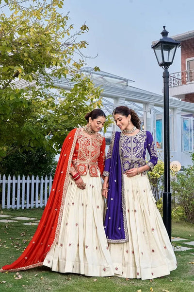 Elegant Silk Kurti Lehenga Set - Festive Wear for Women