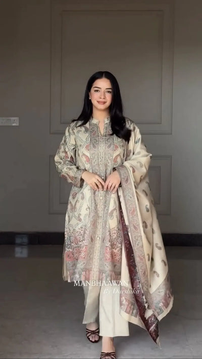 Elegant Silk Kurti Set - Trending Paisley Print for Women's Summer Style