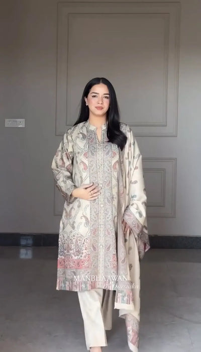 Elegant Silk Kurti Set - Trending Paisley Print for Women's Summer Style