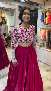 Elegant Silk Lehenga - Full Stitch & Sequin Work for Weddings