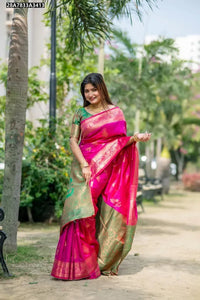 Elegant Soft Banarasi Katan Silk Saree - Rich Zari Weave