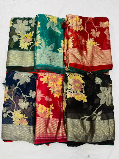 Elegant Soft Brasso Saree - Luxurious Party Wear for Women