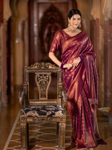 Elegant Soft Lichi Silk Saree - Rich Pallu for Festive Wear