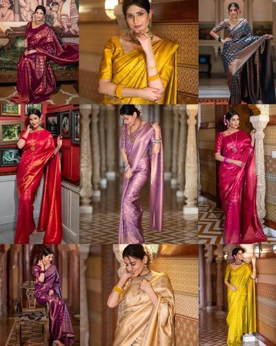 Elegant Soft Lichi Silk Saree - Rich Pallu for Festive Wear