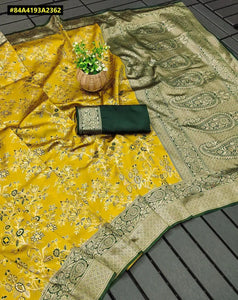 Elegant Soft Lichi Silk Saree - Rich Pallu & Jacquard Work for Festive Wear