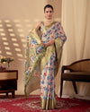 Elegant Soft Lichi Silk Saree with Floral Prints for Women