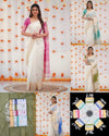 Elegant Soft Lilan Cotton Saree - Beautiful Jacquard Work for Festive Wear