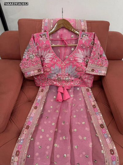 Elegant Soft Organza Saree - Heavy Zari Embroidery for Women