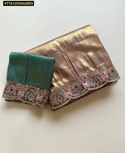 Elegant Soft Silk Saree - Jarkhan Embroidered Festive Wear for Women