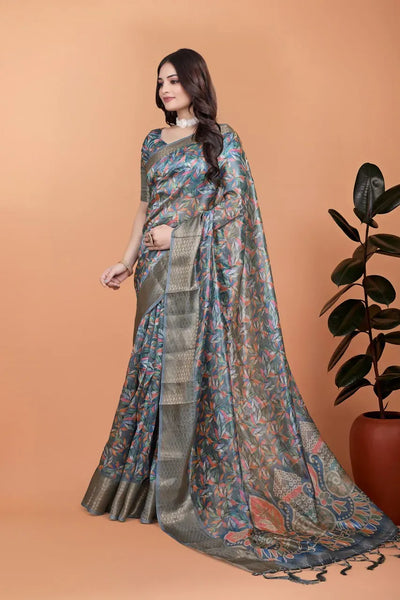 Elegant Soft Silk Saree with Ethnic Pallu - Festive Wear for Women