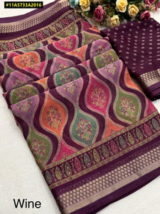 Elegant Soft Silk Saree - Woven Zari Floral Print for Festive Wear