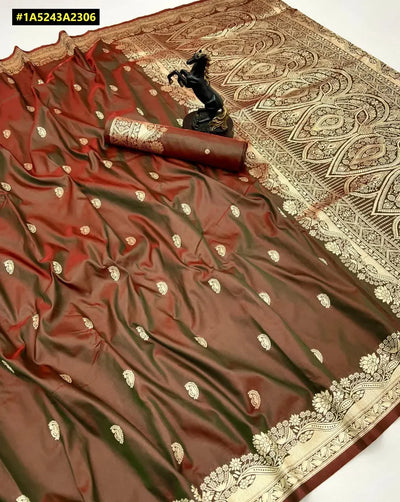 Elegant Soft Silk Saree - Zari Weaving Butti for Women