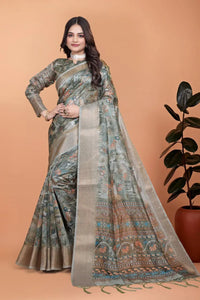 Elegant Soft Silk Saree - Zari Woven Border for Festive Wear
