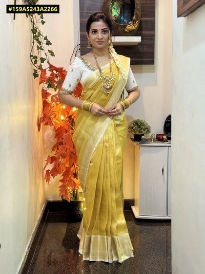 Elegant Soft Tissue Silk Saree - Grand Rich Pallu for Festive Wear