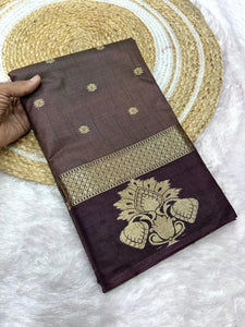 Elegant Soft Tusser Silk Saree - Traditional Chit Pallu for Women