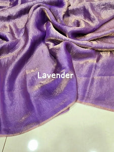 Elegant Space Satin Saree with Metallic Shimmer - Festive Wear for Women