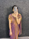 Elegant Space Silk Saree Gown - Designer Lace Party Wear