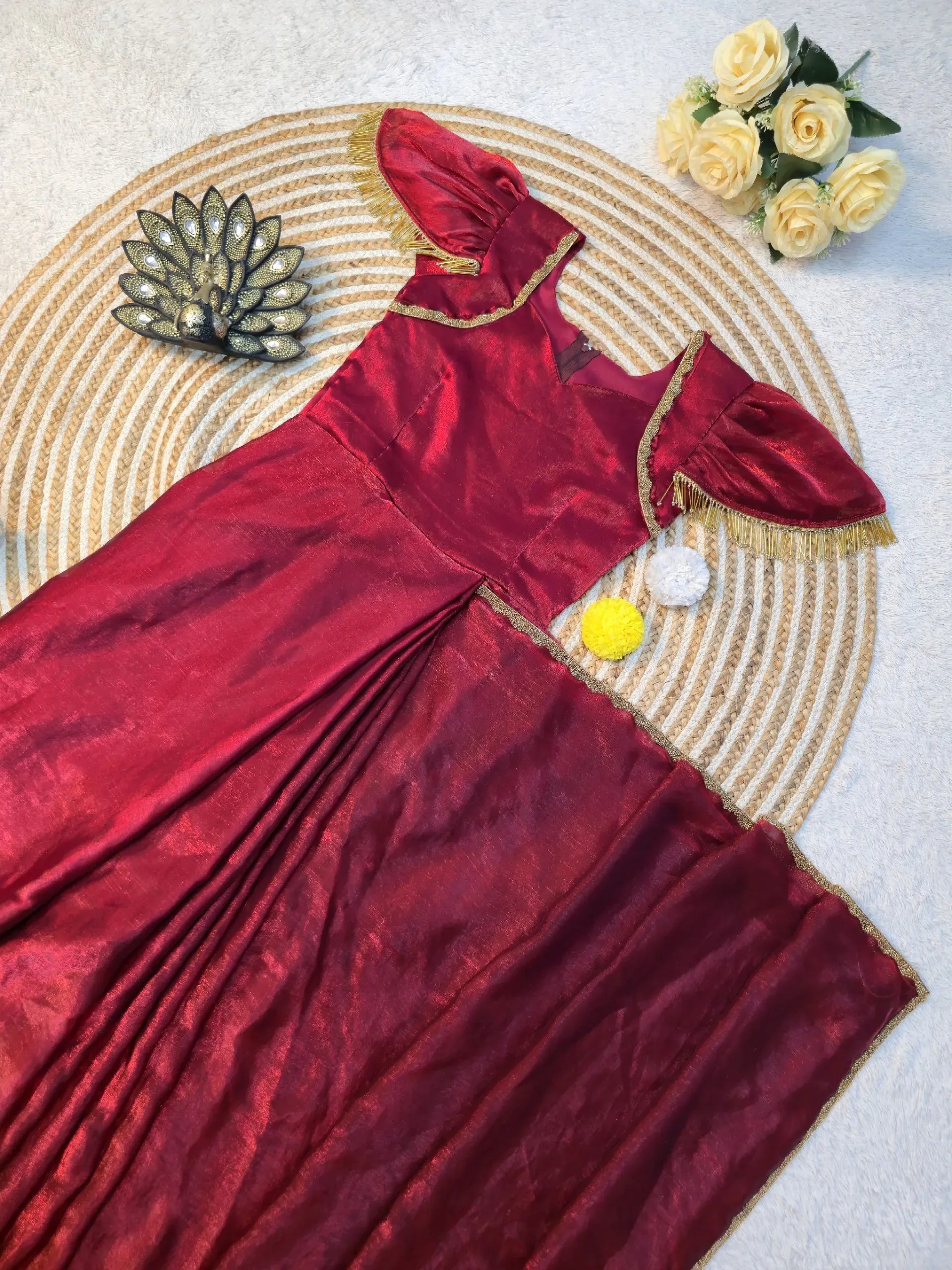 Elegant Space Silk Saree Gown