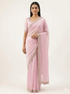 Elegant Space Silk Saree with Zarkan Diamond Work - Festive Wear for Women