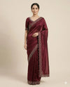 Elegant Space Silk Saree - Zarkan Diamond Work for Weddings